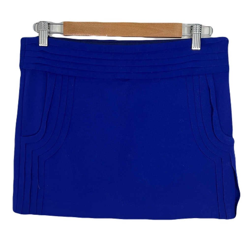 Diane Von Furstenberg Mini‎ Plateau Skirt Size 6 Blue